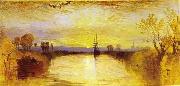 Joseph Mallord William Turner Chichester Canal vivid colours may have been influenced by the eruption of Mount Tambora in 1815. oil painting on canvas